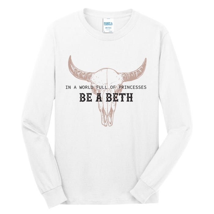 Boho Cow Skull Howdy Wild West Tall Long Sleeve T-Shirt