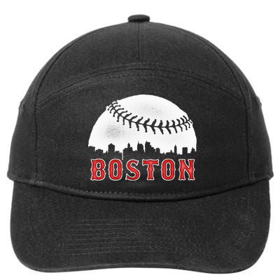 boston city skyline baseball 7-Panel Snapback Hat