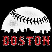 boston city skyline baseball Drawstring Bag