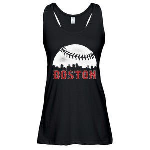 boston city skyline baseball Ladies Essential Flowy Tank