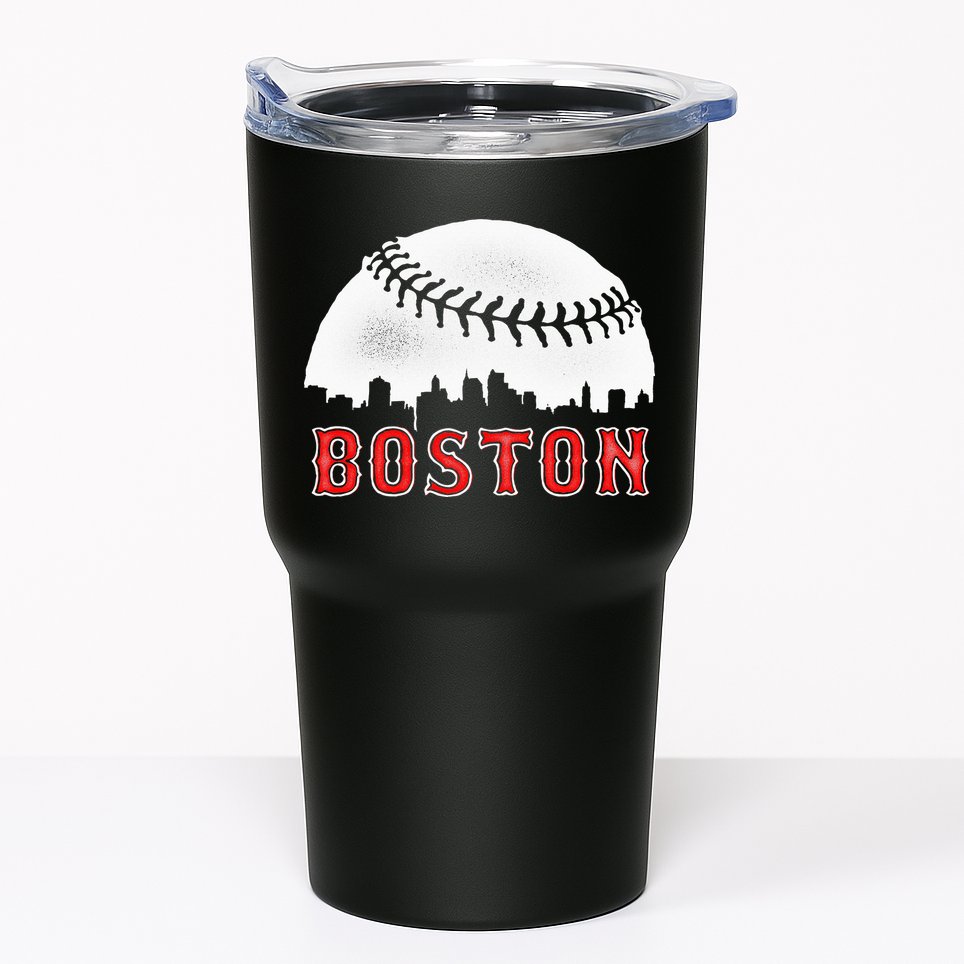 boston city skyline baseball Tumbler