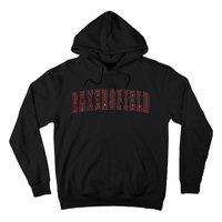 Bakersfield California Souvenir Vacation College Style Red Hoodie