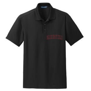 Bakersfield California Souvenir Vacation College Style Red Dry Zone Grid Polo