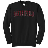 Bakersfield California Souvenir Vacation College Style Red Tall Sweatshirt