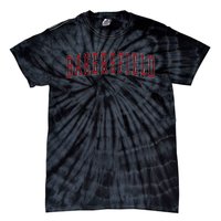 Bakersfield California Souvenir Vacation College Style Red Tie-Dye T-Shirt