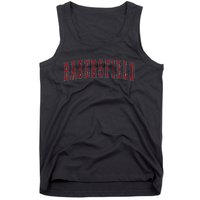 Bakersfield California Souvenir Vacation College Style Red Tank Top