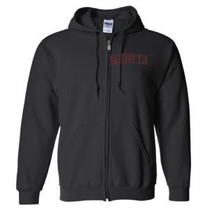 Bakersfield California Souvenir Vacation College Style Red Full Zip Hoodie