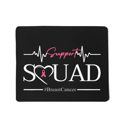 Breast Cancer Squad With Heart And P.I.N.K. .R.Ibbon Mousepad