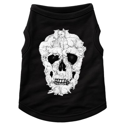 Best Cat Skull Halloween Skeleton Cat Lover Doggie Tank