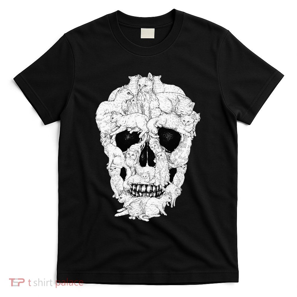 Best Cat Skull Halloween Skeleton Cat Lover T-Shirt