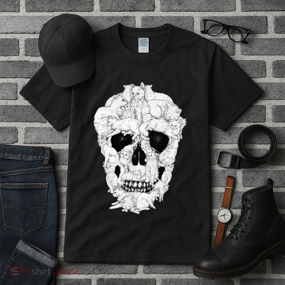 Best Cat Skull Halloween Skeleton Cat Lover Tall T-Shirt