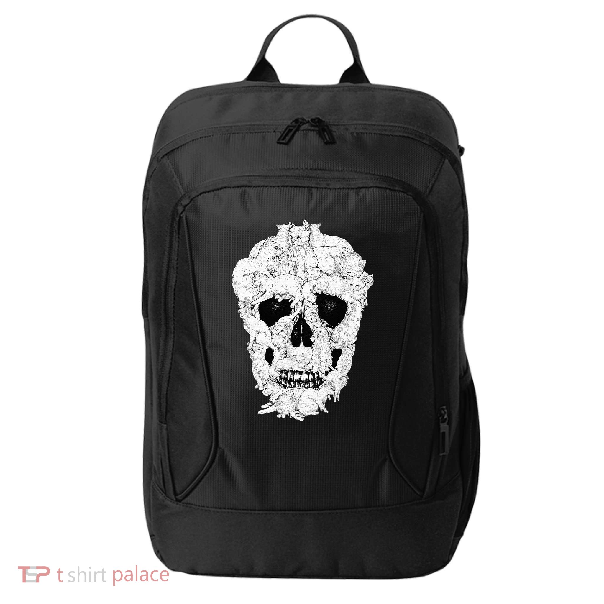 Best Cat Skull Halloween Skeleton Cat Lover City Backpack