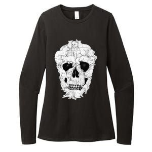 Best Cat Skull Halloween Skeleton Cat Lover Womens CVC Long Sleeve Shirt