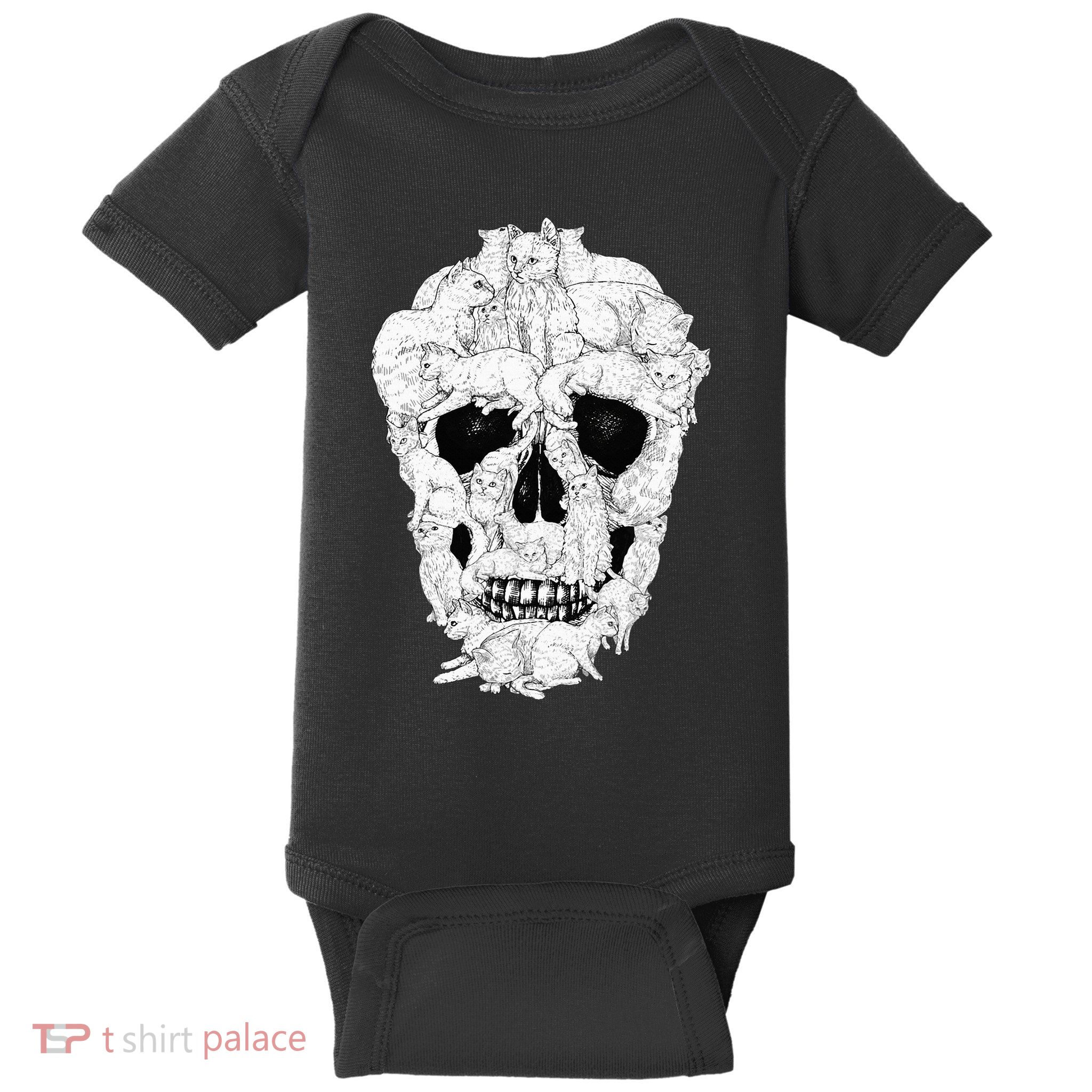 Best Cat Skull Halloween Skeleton Cat Lover Baby Bodysuit