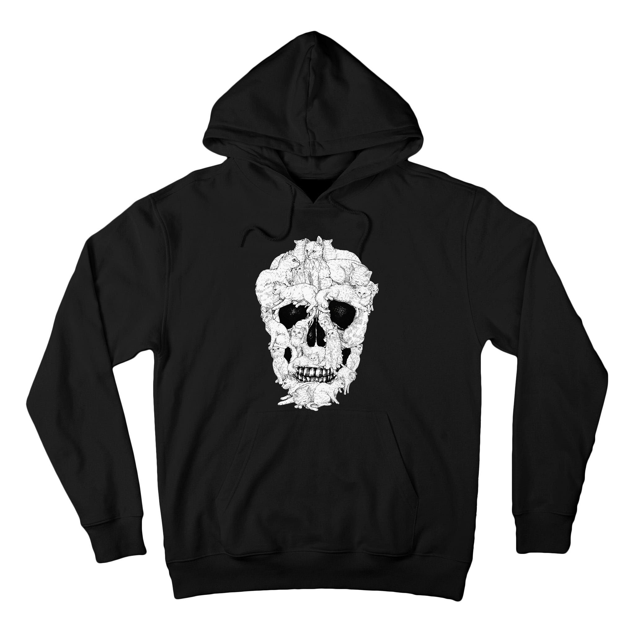Best Cat Skull Halloween Skeleton Cat Lover Tall Hoodie