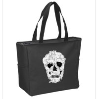 Best Cat Skull Halloween Skeleton Cat Lover Zip Tote Bag