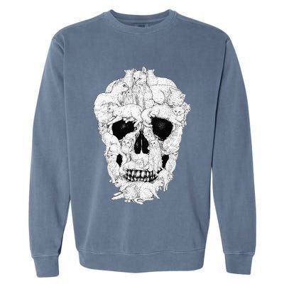 Best Cat Skull Halloween Skeleton Cat Lover Garment-Dyed Sweatshirt