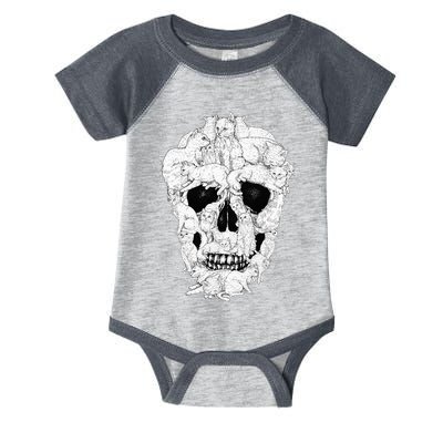 Best Cat Skull Halloween Skeleton Cat Lover Infant Baby Jersey Bodysuit