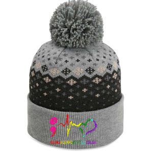 Broken Crayons Still Color Mental Health Awareness Semicolon The Baniff Cuffed Pom Beanie