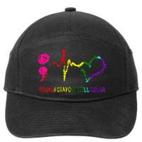 Broken Crayons Still Color Mental Health Awareness Semicolon 7-Panel Snapback Hat