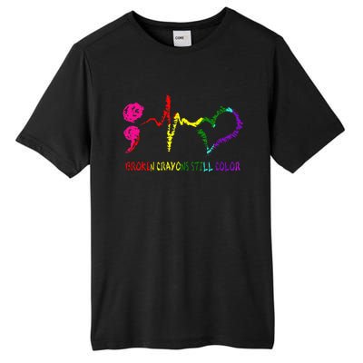 Broken Crayons Still Color Mental Health Awareness Semicolon Tall Fusion ChromaSoft Performance T-Shirt