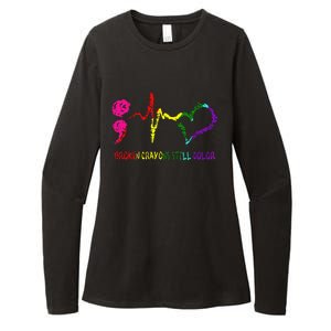 Broken Crayons Still Color Mental Health Awareness Semicolon Womens CVC Long Sleeve Shirt