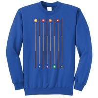 Biliard Cue Stick And 8 Pool Balls Awesome Game Gift Cool Gift Sweatshirt