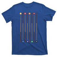 Biliard Cue Stick And 8 Pool Balls Awesome Game Gift Cool Gift T-Shirt