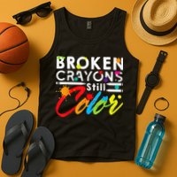 Broken Crayons Still Color Mental Health Awareness Tank Top