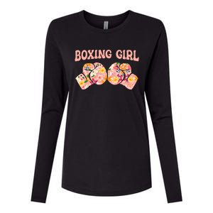 Boxing Combat Sports Sparring Gloves Boxer Boxing Gift Womens Cotton Relaxed Long Sleeve T-Shirt