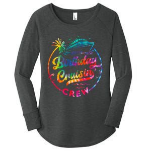 Birthday Cruise Squad Cruising Vacation Funny Birthday Women's Perfect Tri Tunic Long Sleeve Shirt