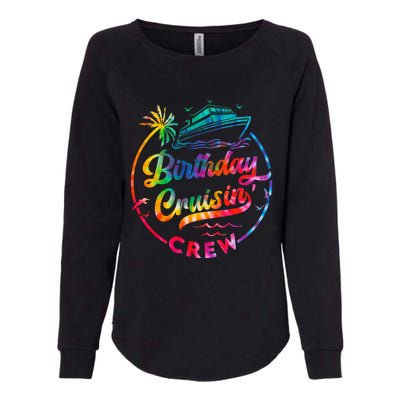 Birthday Cruise Squad Cruising Vacation Funny Birthday Womens California Wash Sweatshirt