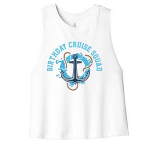 Birthday Cruise Squad Gift Women's Racerback Cropped Tank