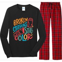 Broken Crayons Still Colortal Health Awareness Supporter Long Sleeve Pajama Set