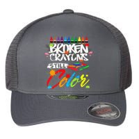 Broken Crayons Still Color Mental Health Awareness Flexfit Unipanel Trucker Cap