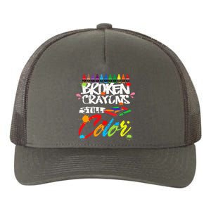 Broken Crayons Still Color Mental Health Awareness Yupoong Adult 5-Panel Trucker Hat