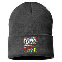 Broken Crayons Still Color Mental Health Awareness Sustainable Knit Beanie