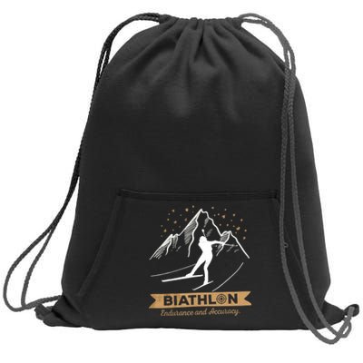 Biathlon CrossCountry Skiing Biathlete Shooting Sweatshirt Cinch Pack Bag