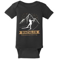 Biathlon CrossCountry Skiing Biathlete Shooting Baby Bodysuit