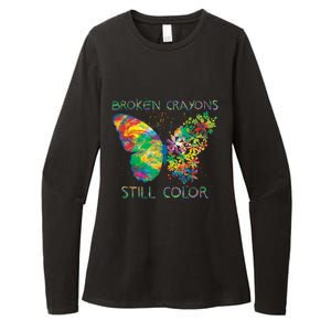 Broken Crayons Still Colors Tal Health Awareness Great Gift Womens CVC Long Sleeve Shirt