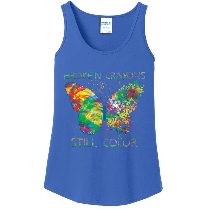 Broken Crayons Still Colors Tal Health Awareness Great Gift Ladies Essential Tank