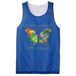 Broken Crayons Still Colors Tal Health Awareness Great Gift Mesh Reversible Basketball Jersey Tank