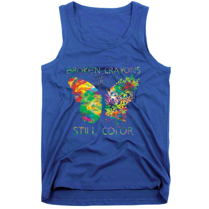 Broken Crayons Still Colors Tal Health Awareness Great Gift Tank Top