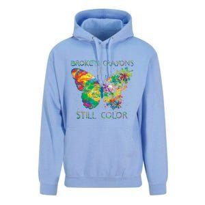 Broken Crayons Still Colors Tal Health Awareness Great Gift Unisex Surf Hoodie