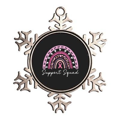 Breast Cancer Support Squad Breast Cancer Awareness Metallic Star Ornament