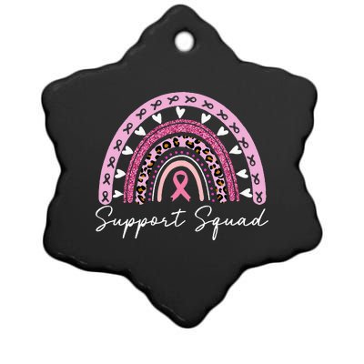 Breast Cancer Support Squad Breast Cancer Awareness Ceramic Star Ornament