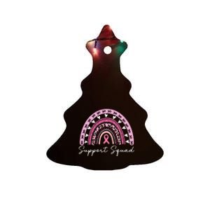 Breast Cancer Support Squad Breast Cancer Awareness Ceramic Tree Ornament