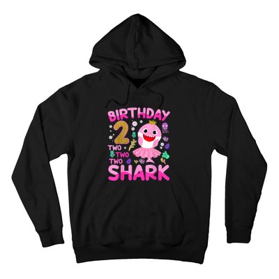 Baby Cute Shark 2nd Birthday Boy Girl 2 Year Old Gifts Hoodie