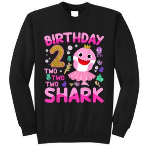 Baby Cute Shark 2nd Birthday Boy Girl 2 Year Old Gifts Sweatshirt