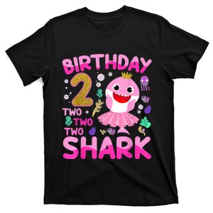 Baby Cute Shark 2nd Birthday Boy Girl 2 Year Old Gifts T-Shirt